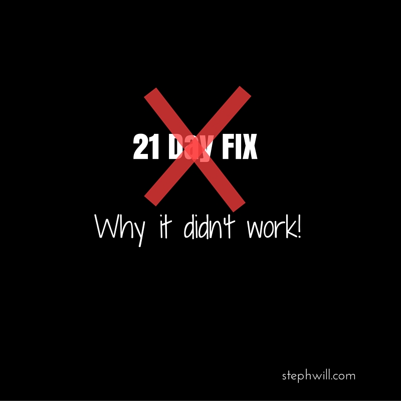 The 21 Day Fix…why it didn’t work